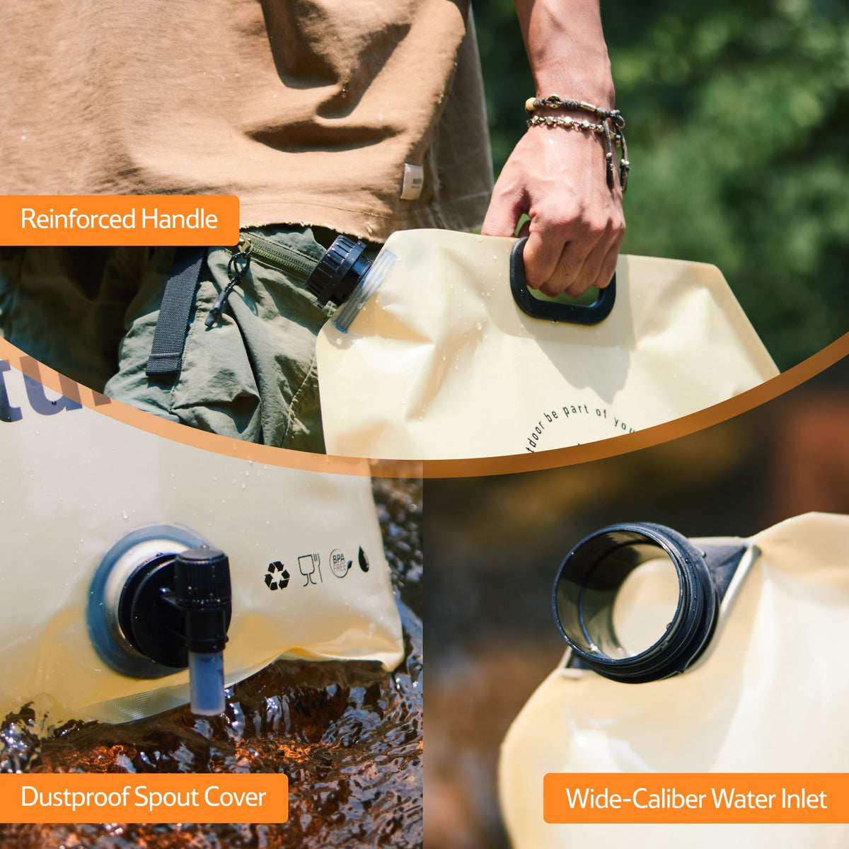 10L Foldable Water Bag with Tap