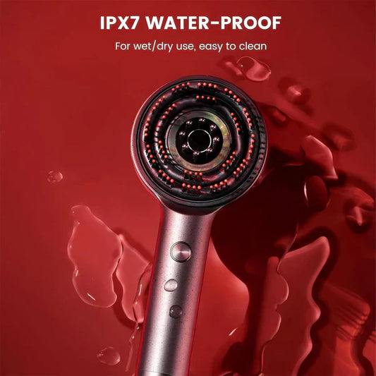 Velora Nest™ Scalp Massager Brush (Red) – فرشاة تدليك فروة الرأس (حمراء)